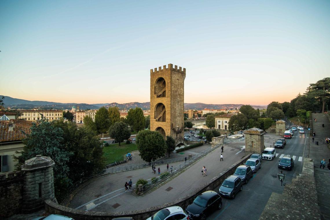 View from italy View of an italien monument with in the background the sunset