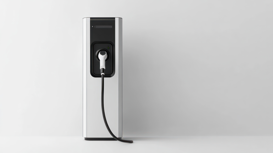EV charger on a white background EV charger on a white background