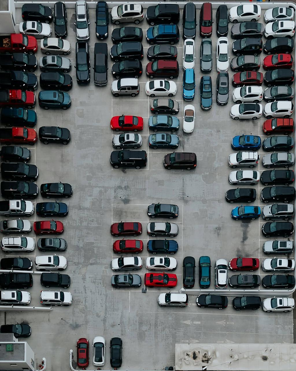 car park viewed from top